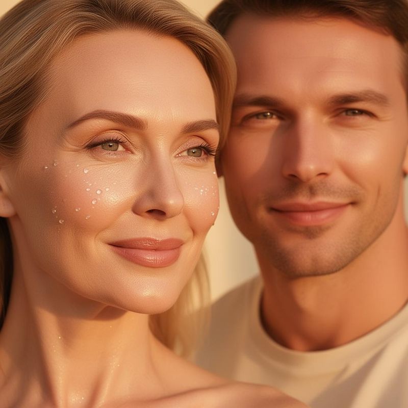 Person with healthy glowing skin